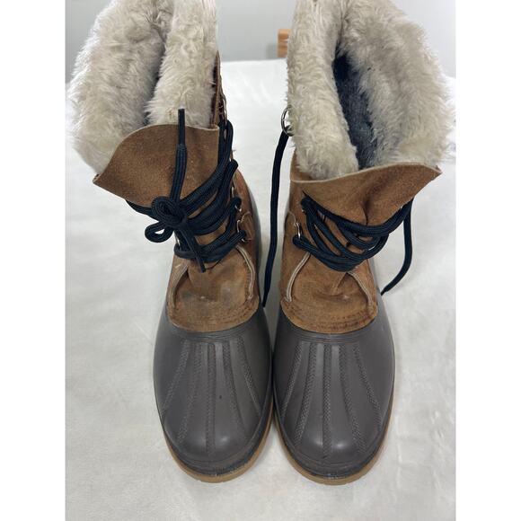 Sorel Made In Canada Kaufman Lined Snow Duck Boots Lace Up Men’s US 10 - Picture 2 of 11